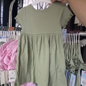 Cat & Jack Green Flutter Sleeve Sundress